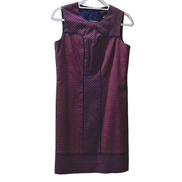 Etcetera Women’s 4 Sleeveless Navy Red Purple Evening Office wedding Guest Dress - Picture 1 of 12